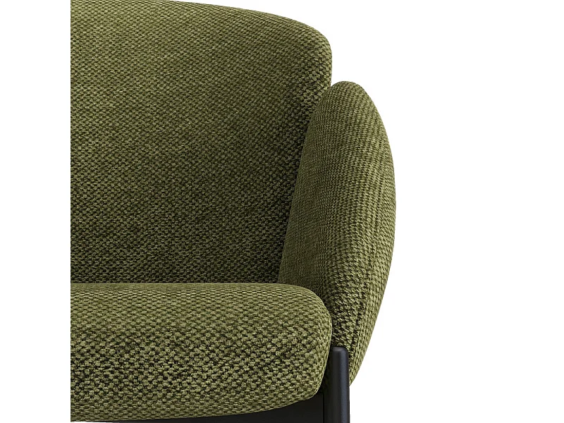 CANDICE-Sedia da bar in tessuto verde (x2)