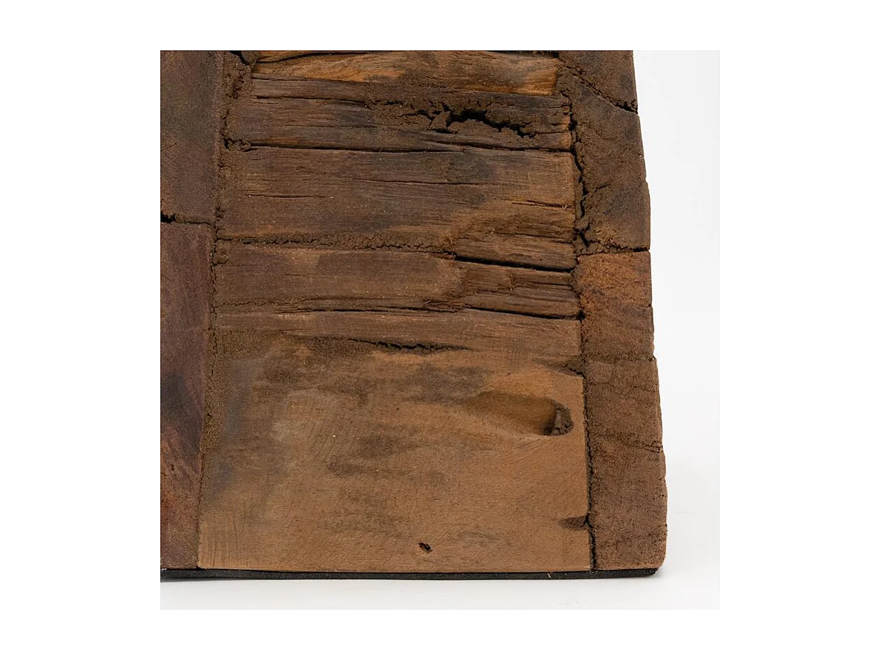 Pied de lampe en bois recyclé  H49