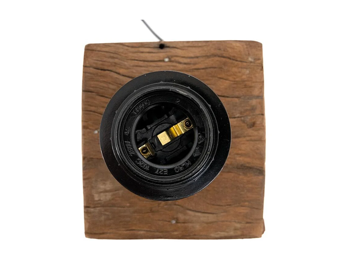 Pied de lampe en bois recyclé  H49