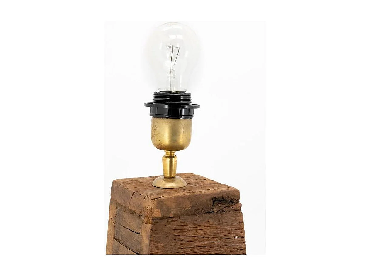 Pied de lampe en bois recyclé  H49