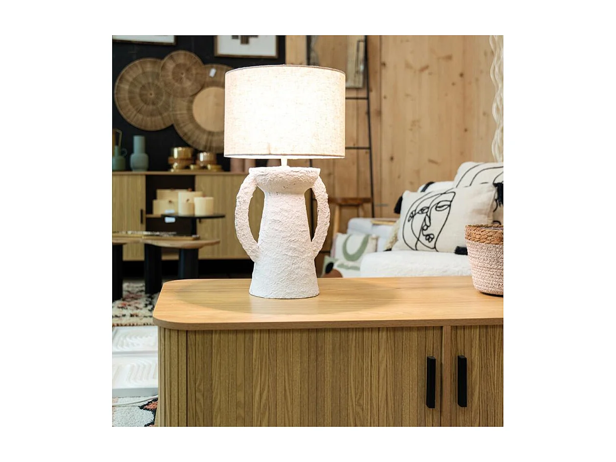 Pied de lampe original en papier mâché Amphore