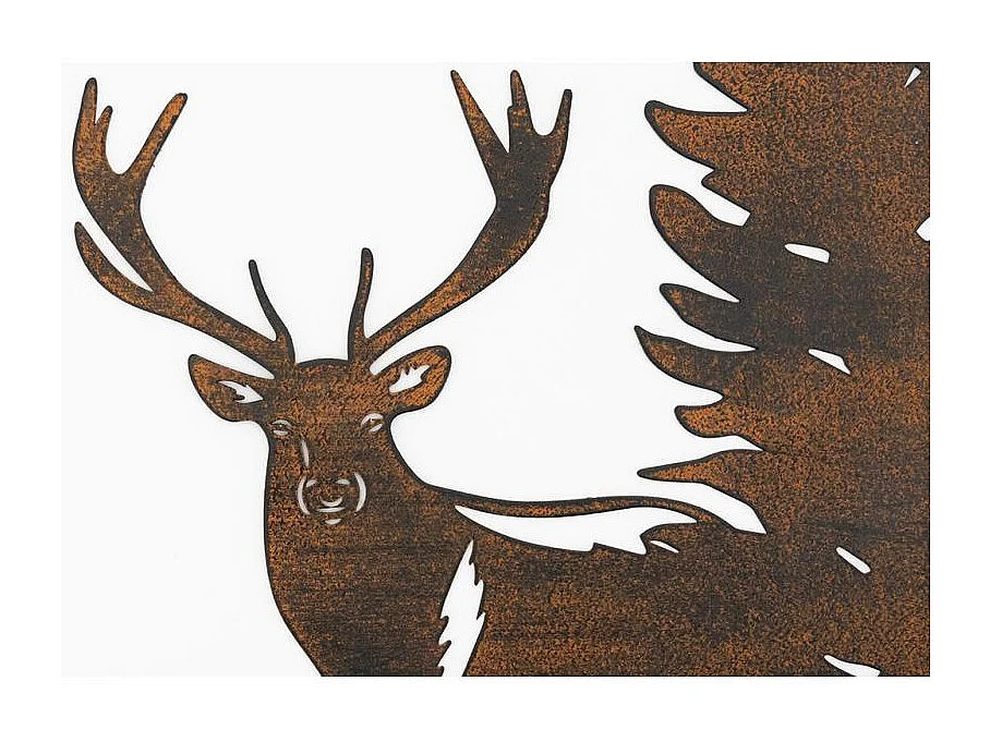 Décoration murale en métal Cerf