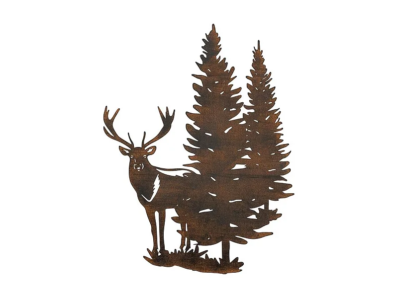 Décoration murale en métal Cerf