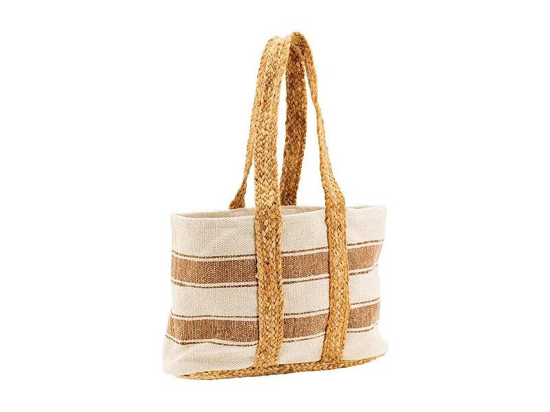 Sac en coton et jute rayure