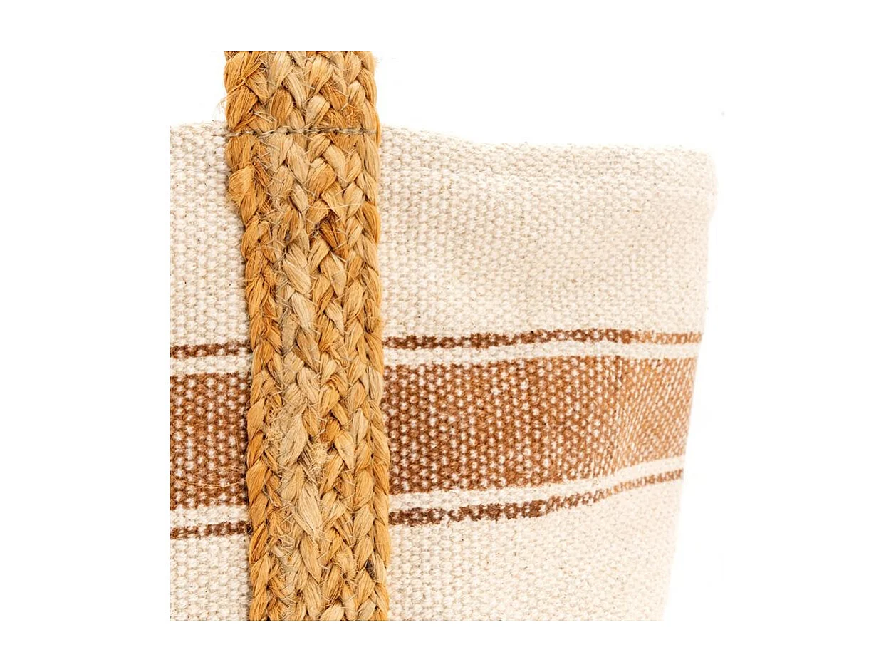 Sac en coton et jute rayure