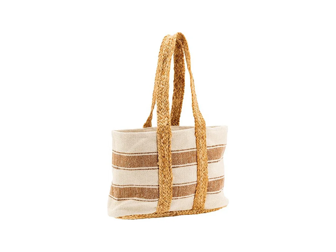 Sac en coton et jute rayure