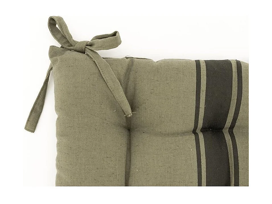 Galette de chaise en coton FLEX Kaki/gris