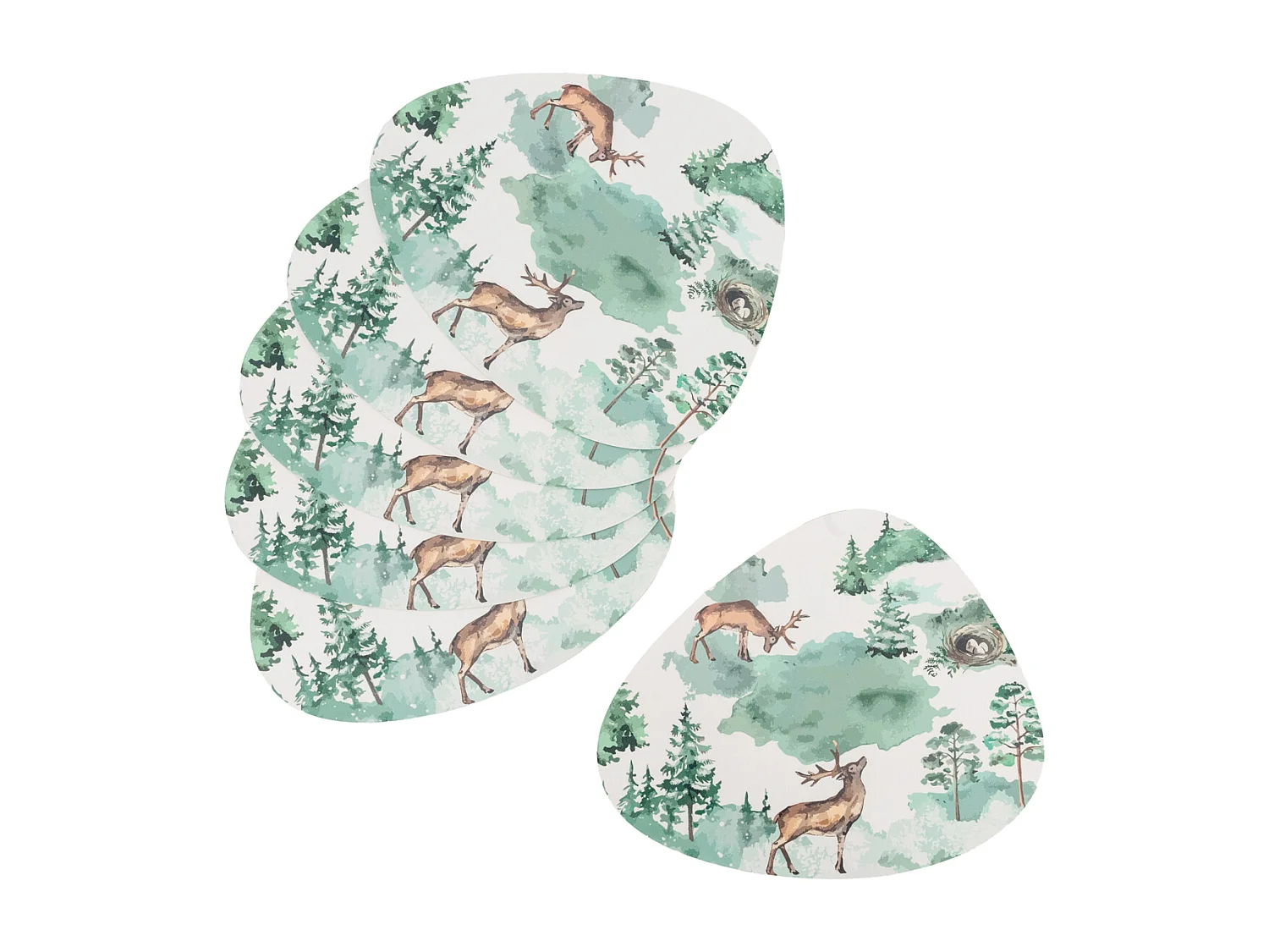 Sets de table en vinyle cerf dans la forêt