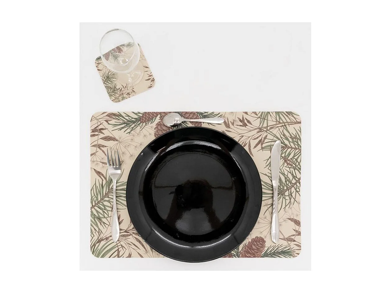 Sets de table en vinyle Pomme de pin