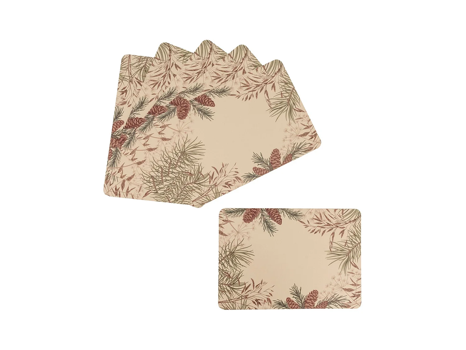 Sets de table en vinyle Pomme de pin