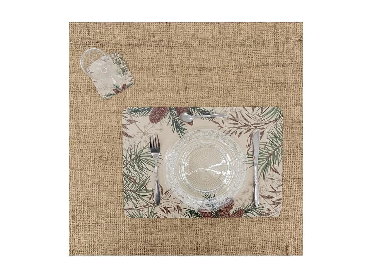 Sets de table en vinyle Pomme de pin