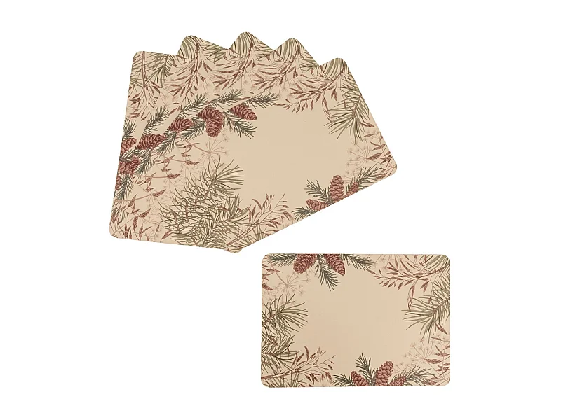 Sets de table en vinyle Pomme de pin