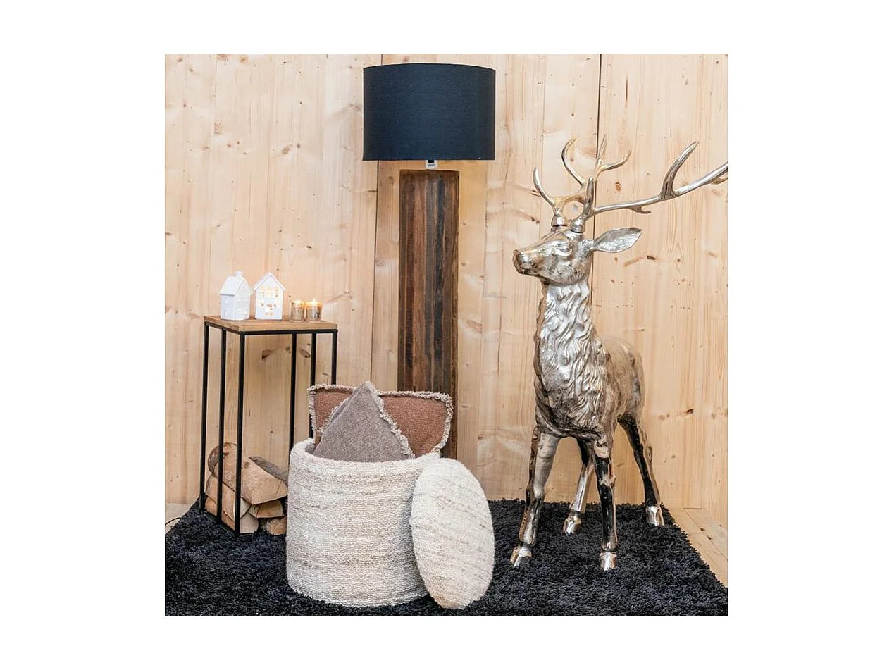 Pied de lampe en bois recyclé H130