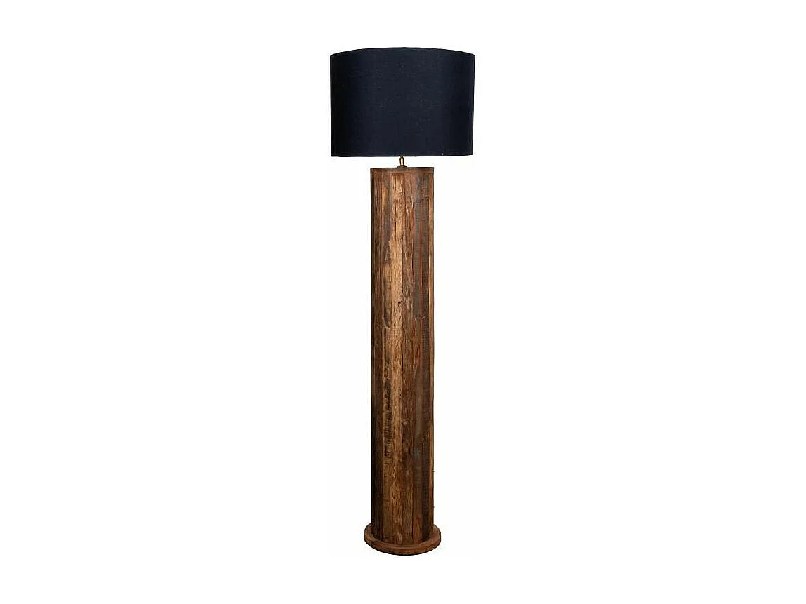 Pied de lampe en bois recyclé H130