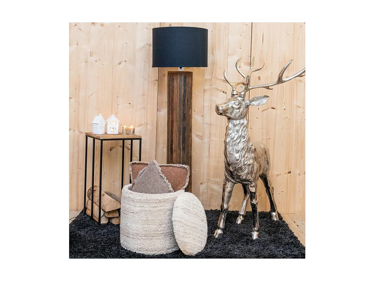 Pied de lampe en bois recyclé H130