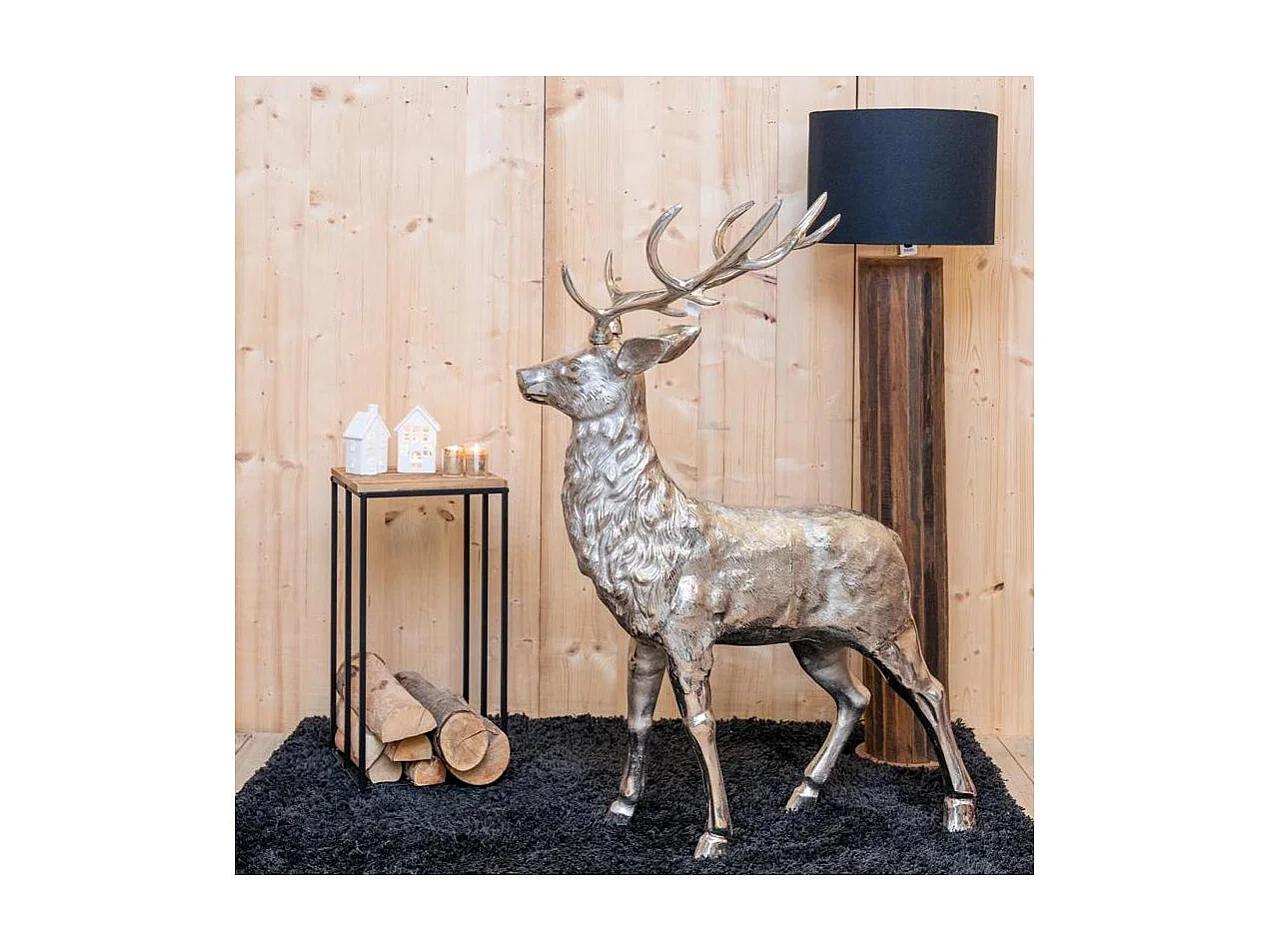 Pied de lampe en bois recyclé H130