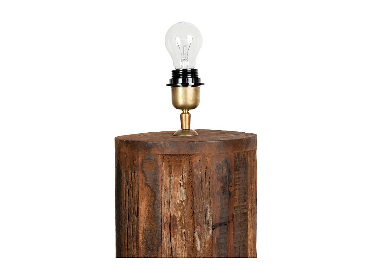 Pied de lampe en bois recyclé H130