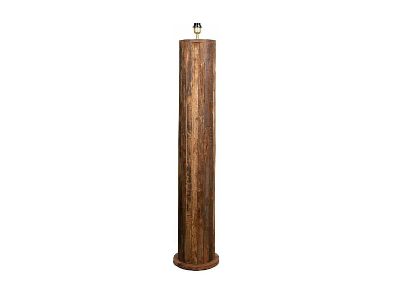 Pied de lampe en bois recyclé H130