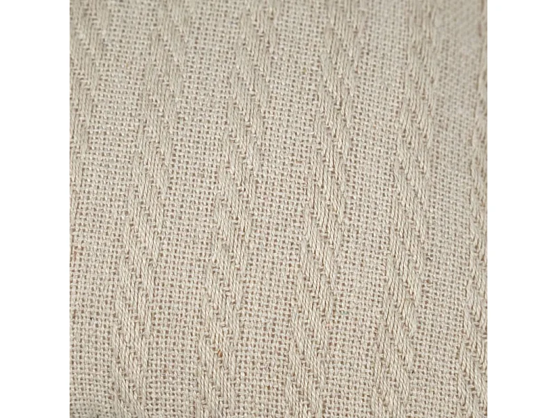 Lot 2 coussins carrés 40 x 40 cm en coton brodé lignes beige – TWINKLE