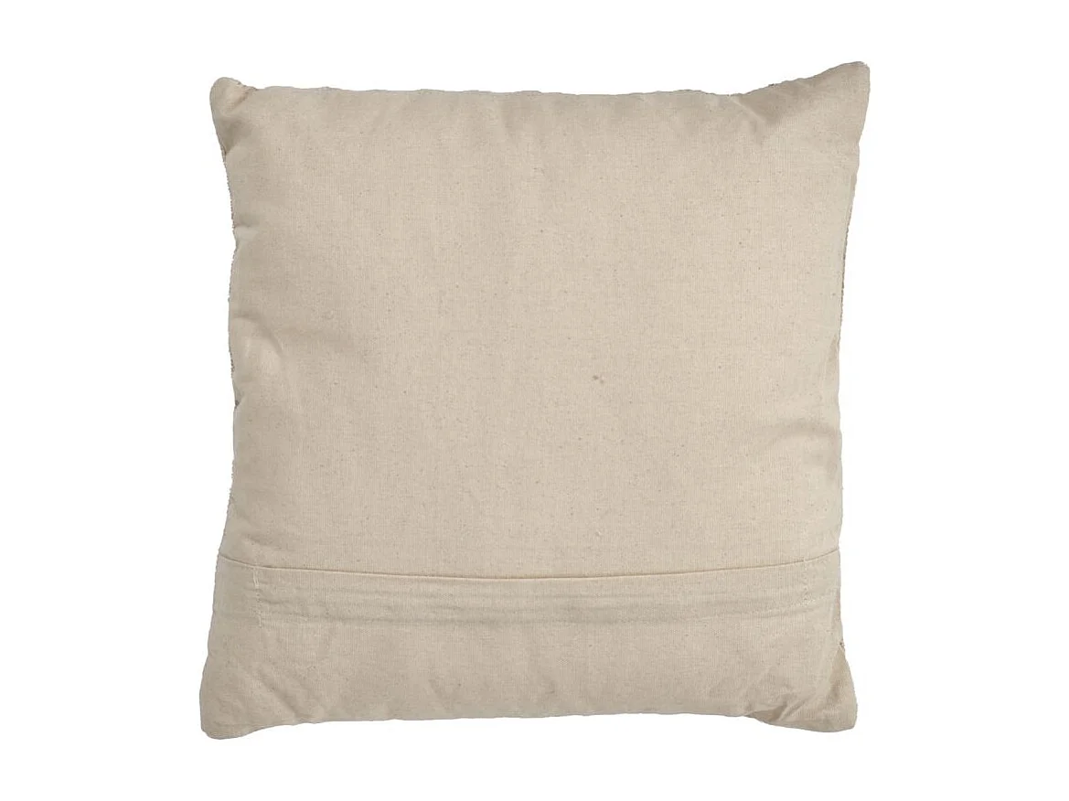 Lot 2 coussins carrés 40 x 40 cm en coton brodé lignes beige – TWINKLE