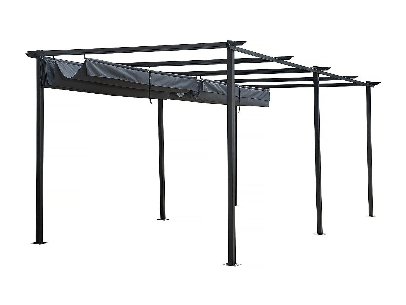 Pergola en métal avec toit rétractable - 3 x 6 m - Anthracite