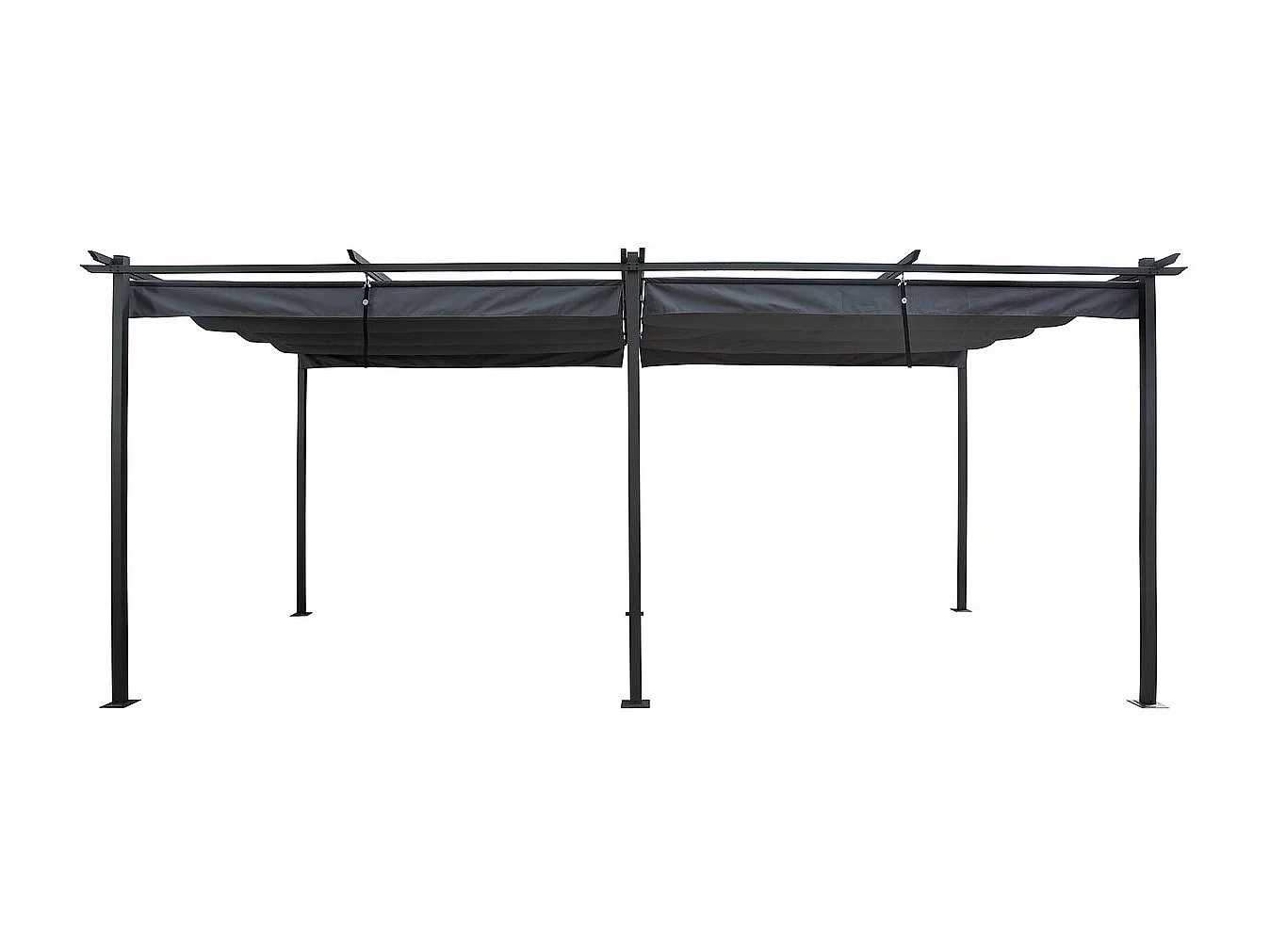 Pergola en métal avec toit rétractable - 3 x 6 m - Anthracite