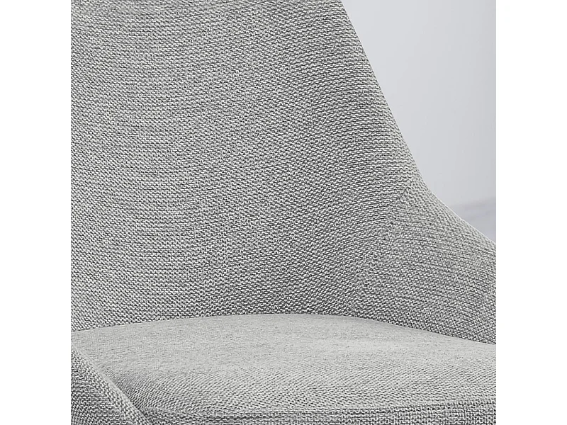 Lot 2 chaises de bar tissu gris et pieds en métal noir - JAZZY 2