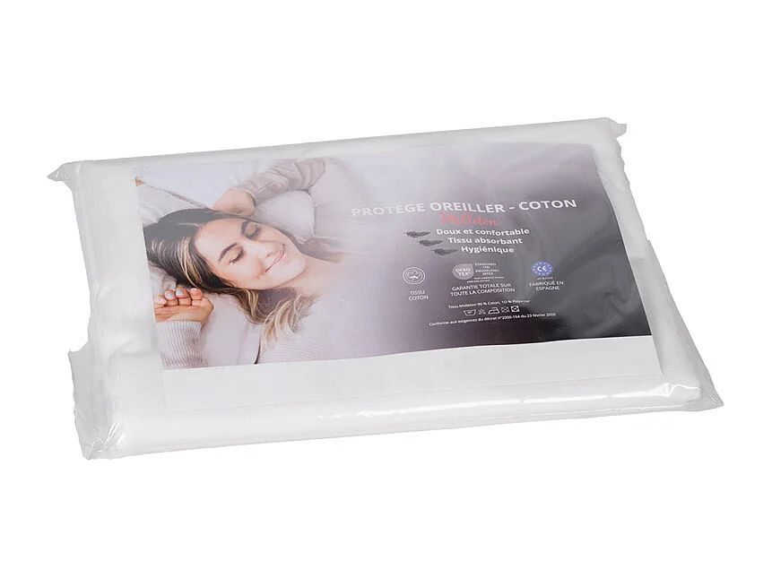 Protège oreiller 40 x 60 cm tissu en coton et polyester - SERENA