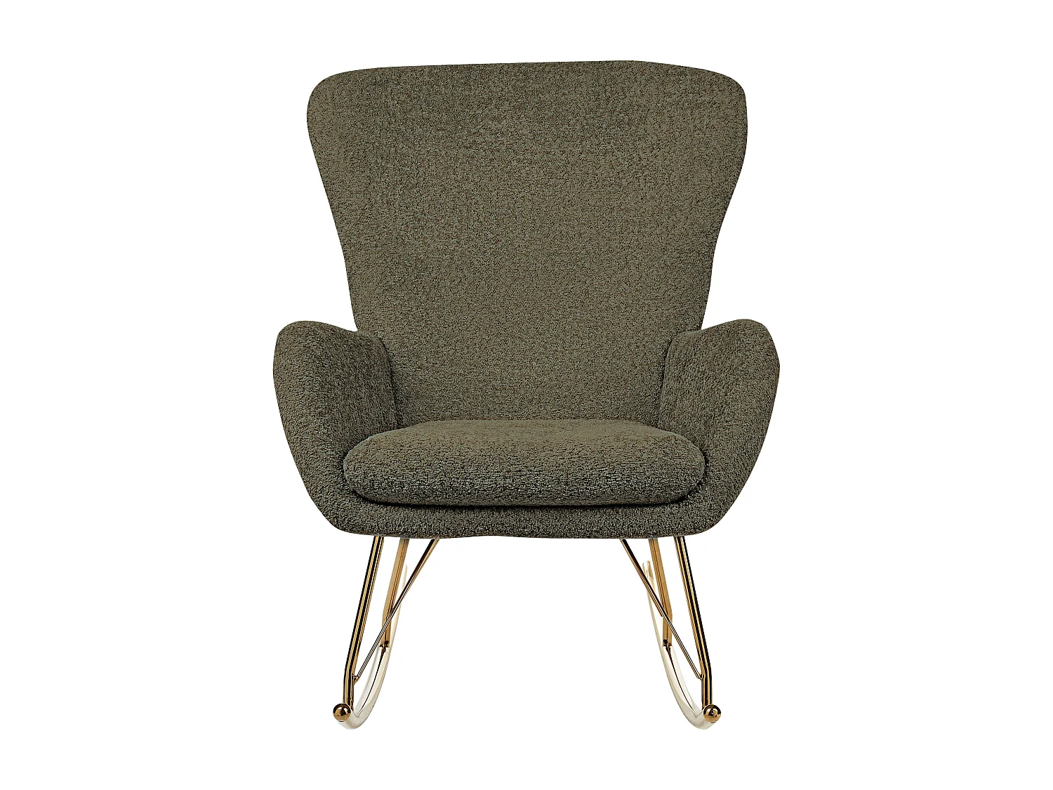 Fotel bujany ANASET Boucle Ciemnozielony