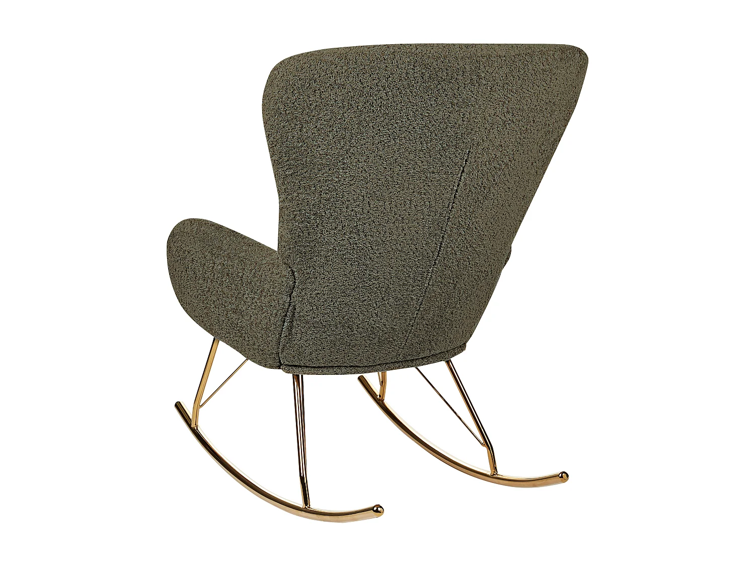 Fauteuil à bascule ANASET Bouclé Vert foncé