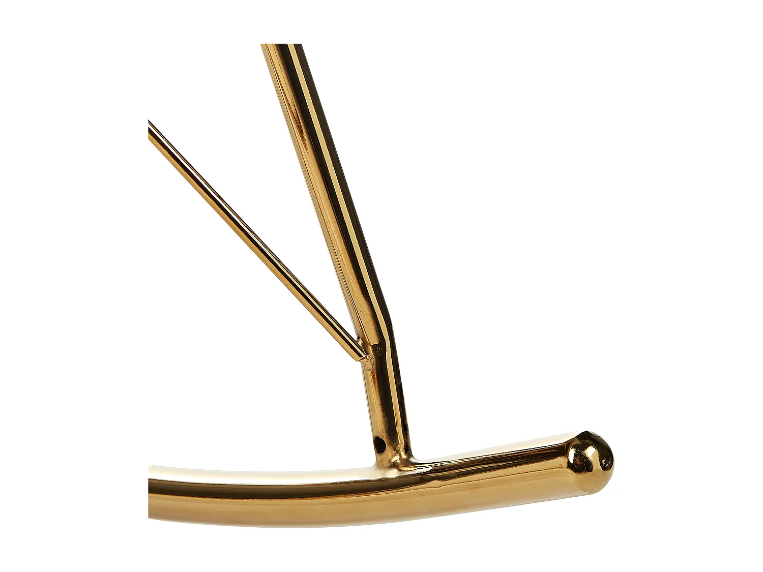 Schaukelsessel Bouclé Stoff grün / gold Schaukelstuhl modern elegant edel Anaset