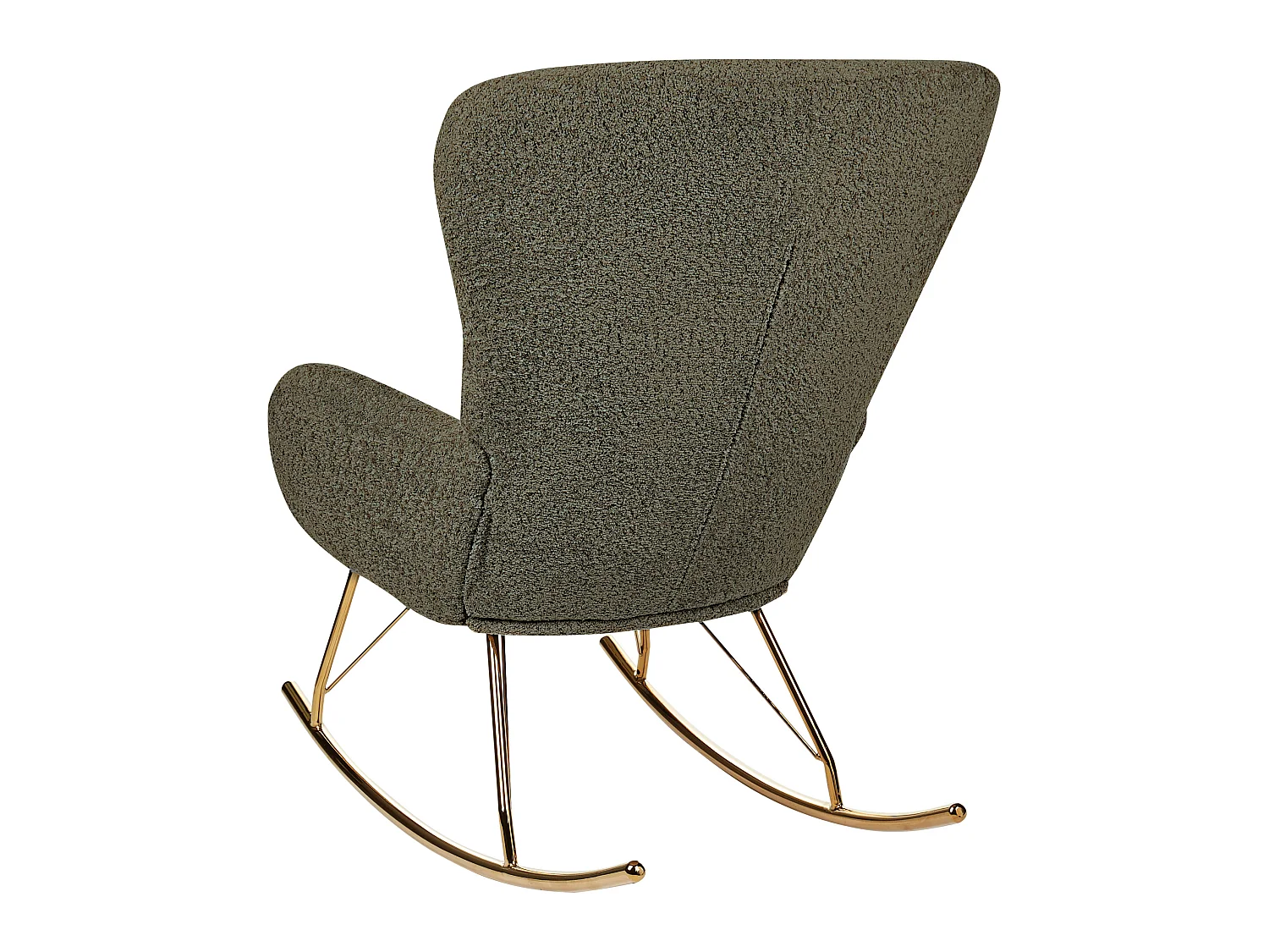 Fauteuil à bascule ANASET Bouclé Vert foncé