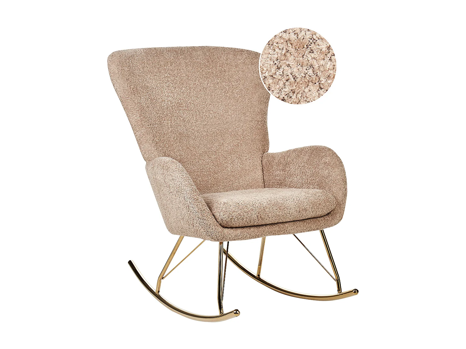 Schaukelsessel ANASET Bouclé Sandbeige