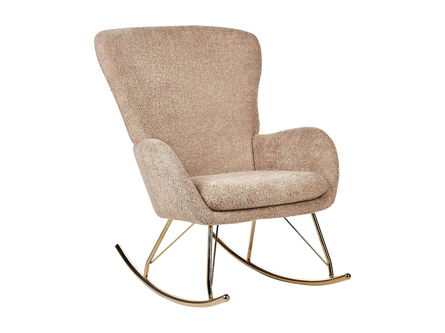 Schaukelsessel ANASET Bouclé Sandbeige