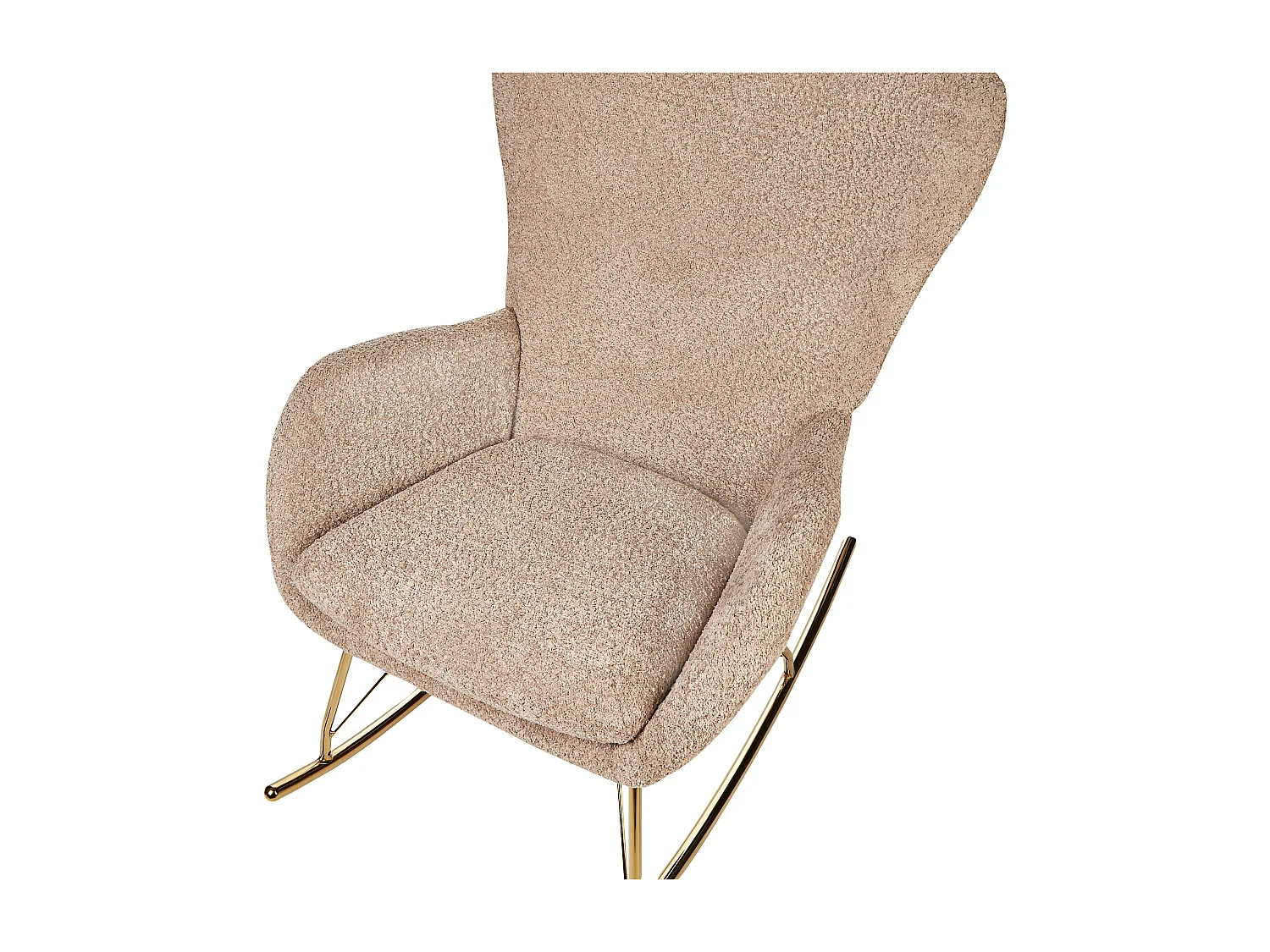 Schommelstoel ANASET Bouclé Zandbeige