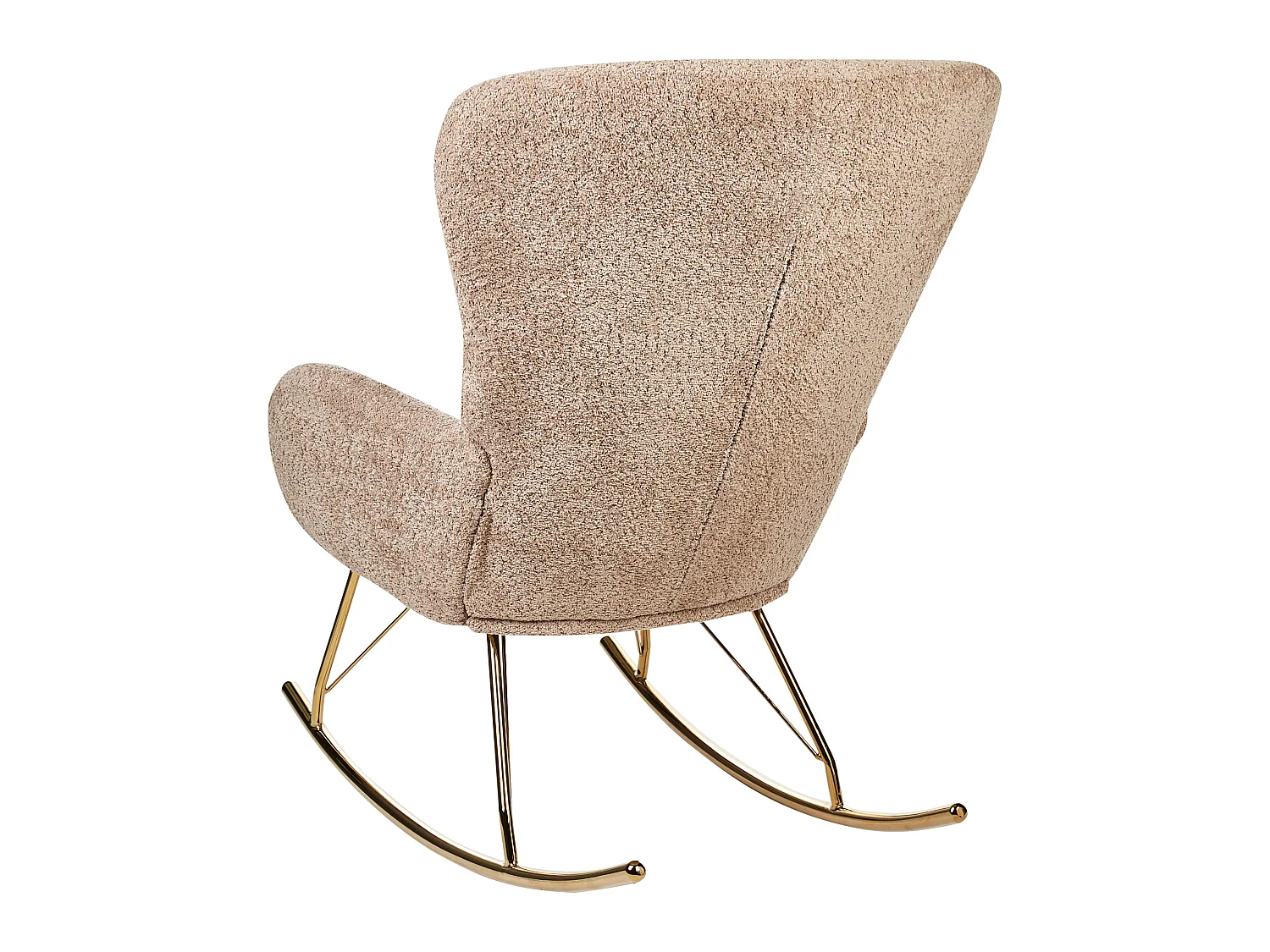 Fauteuil à bascule ANASET Bouclé Beige sable