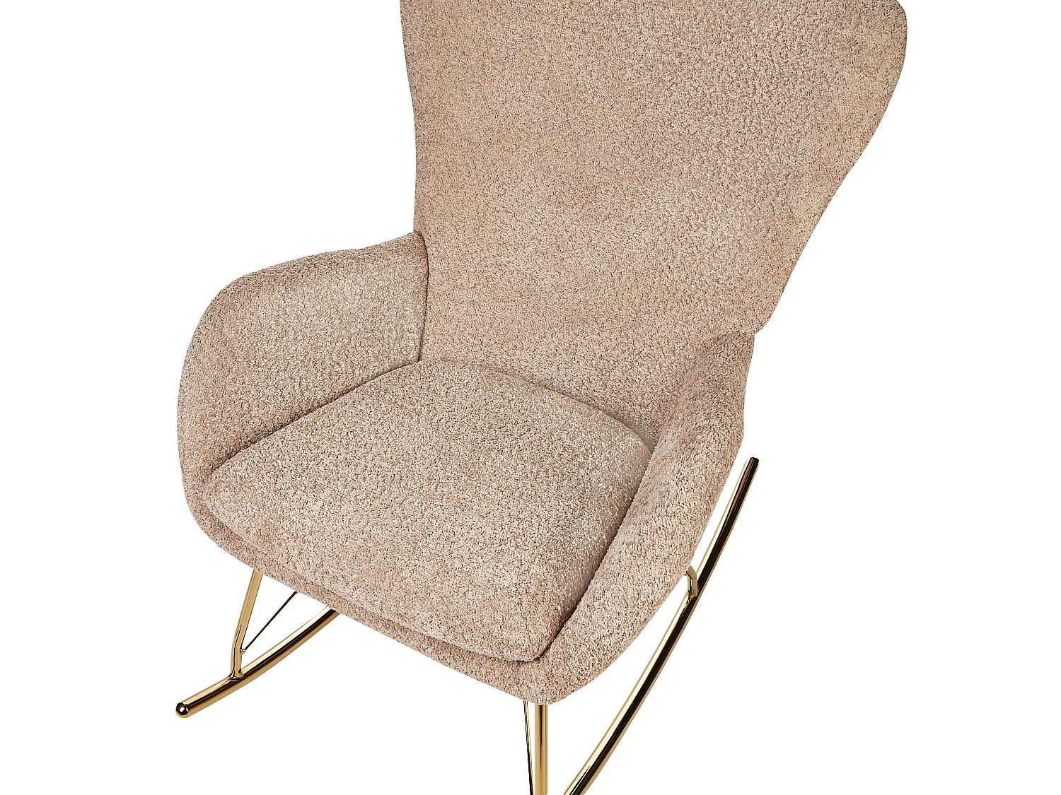 Fauteuil à bascule ANASET Bouclé Beige sable