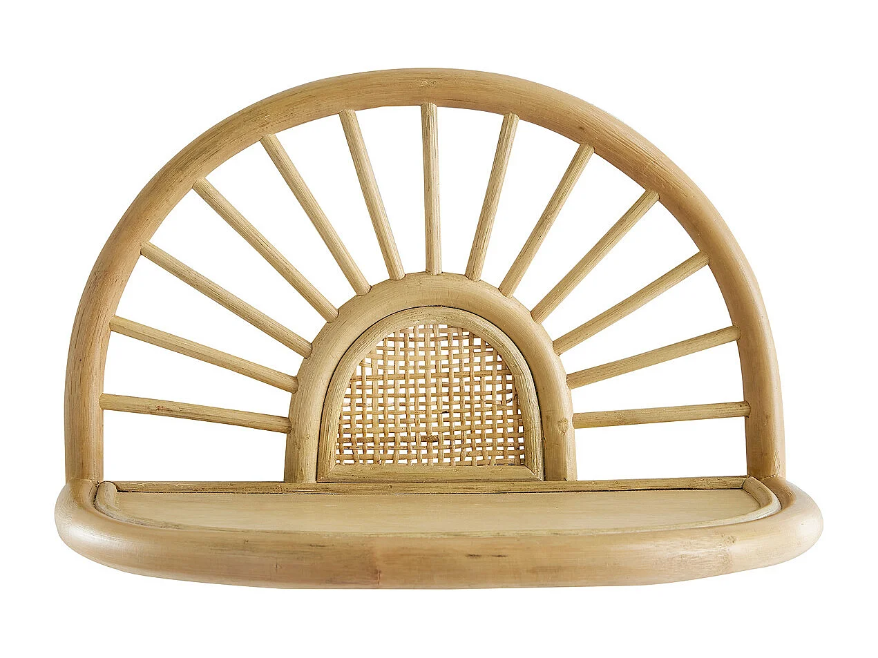 Étagères murales en rotin naturel et cannage L40 cm (lot de 2) BOW