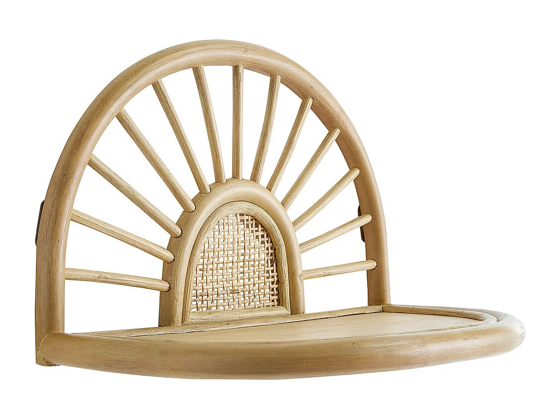 Étagères murales en rotin naturel et cannage L40 cm (lot de 2) BOW