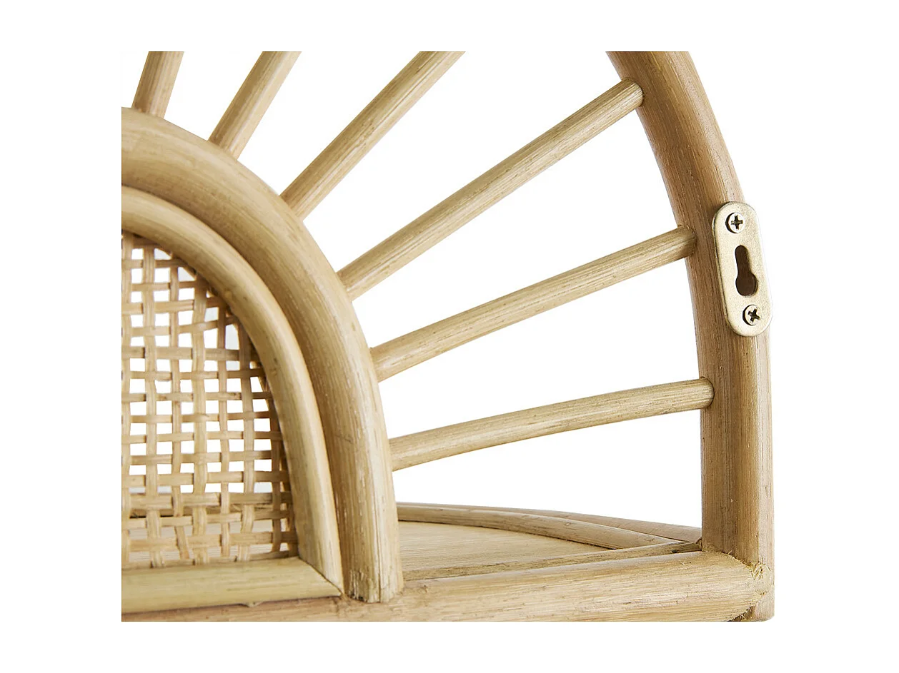 Étagères murales en rotin naturel et cannage L40 cm (lot de 2) BOW