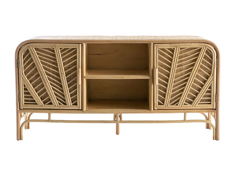 Buffet vintage en rotin 2 portes L150 cm GALON