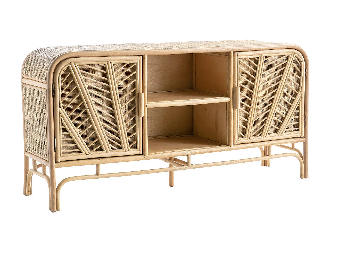 Buffet vintage en rotin 2 portes L150 cm GALON