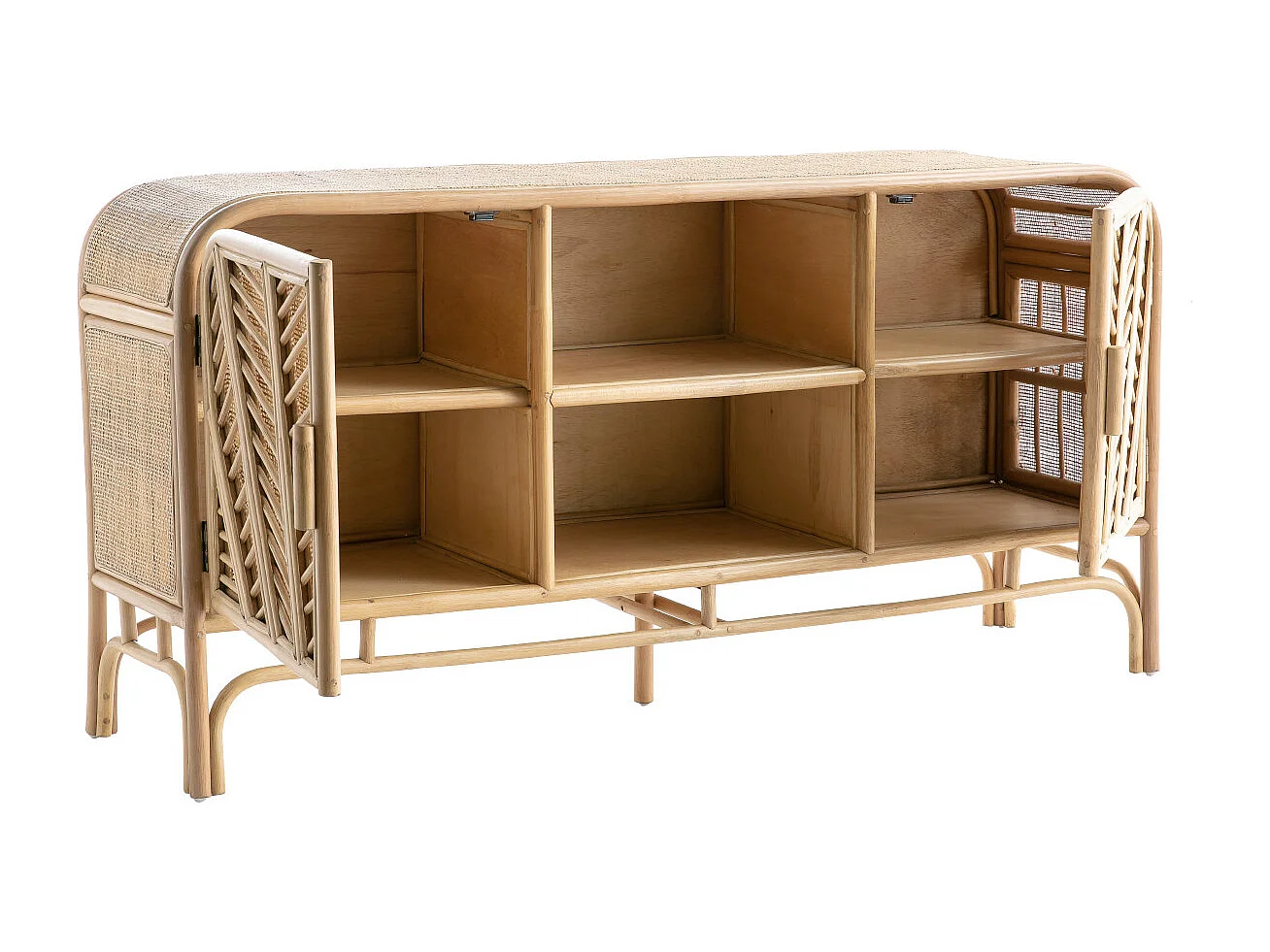 Buffet vintage en rotin 2 portes L150 cm GALON