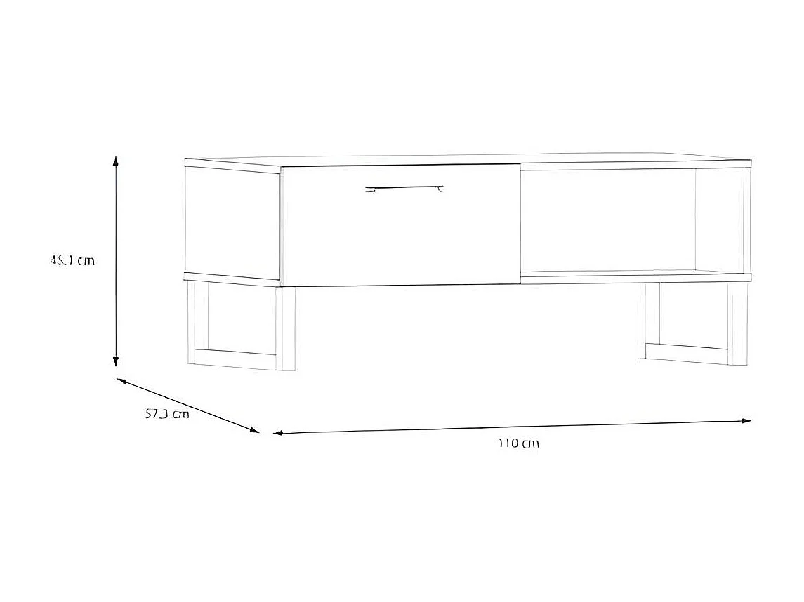 Table basse Silba/Blanc