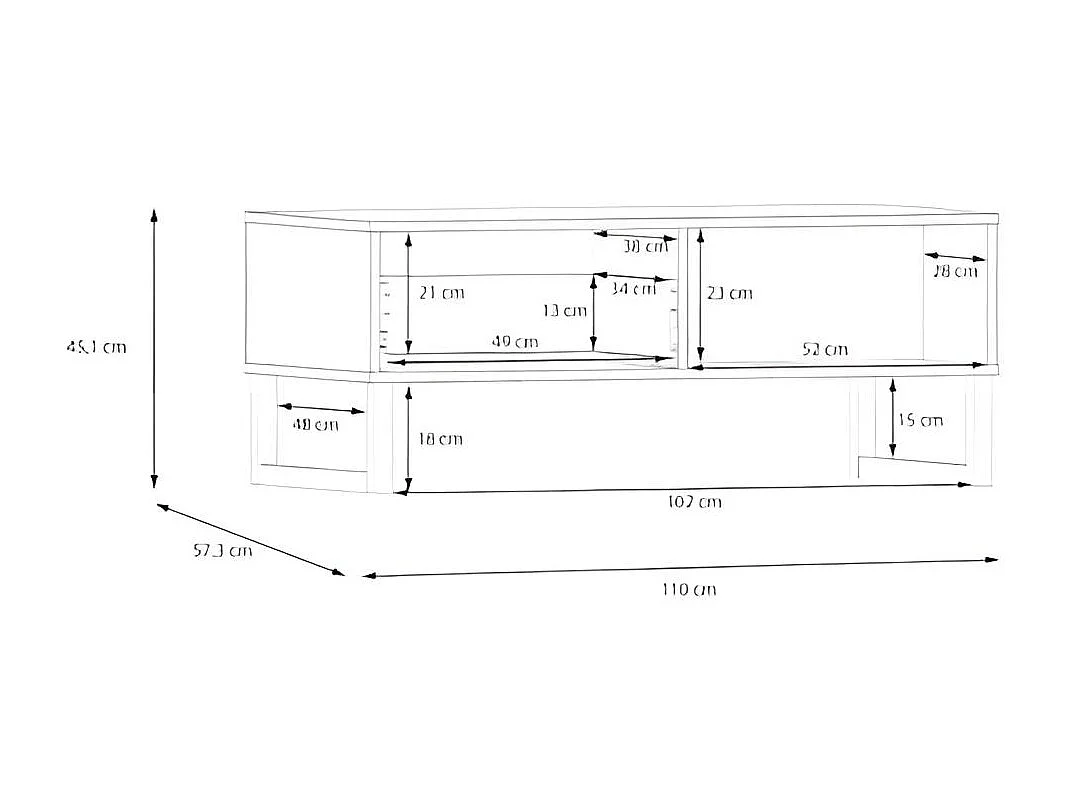 Table basse Silba/Blanc