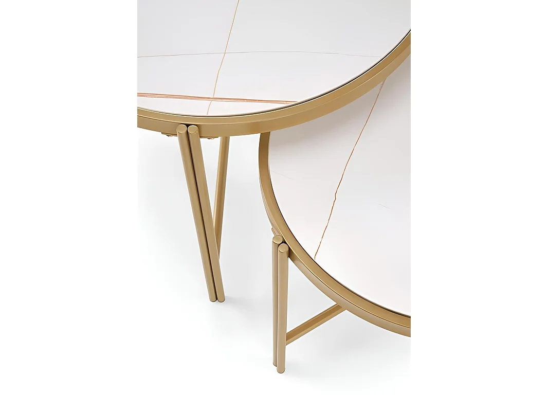 Ensemble table basse Fatima/Blanc&Or