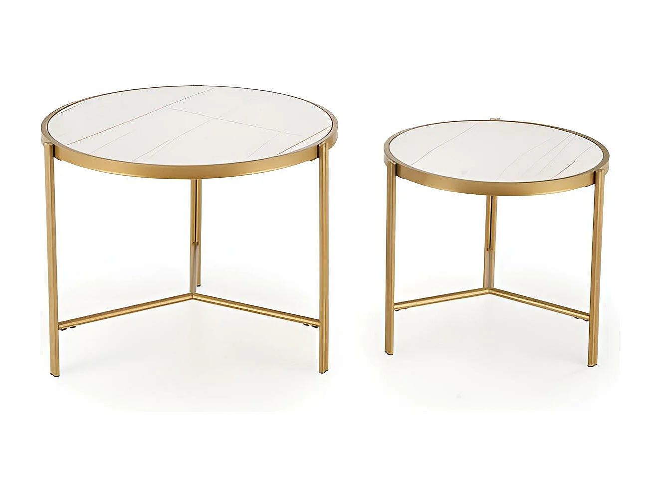 Ensemble table basse Fatima/Blanc&Or