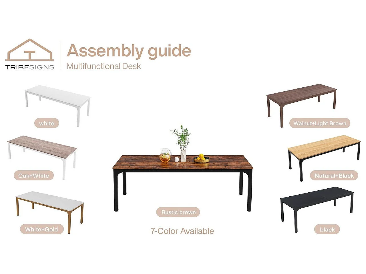 Bureau d'ordinateur, 200 x 70 x 75 cm, Bureau pour étudiants et Travailleurs, Bureau Double Longue Table d'ordinateur Bureau, Blanc