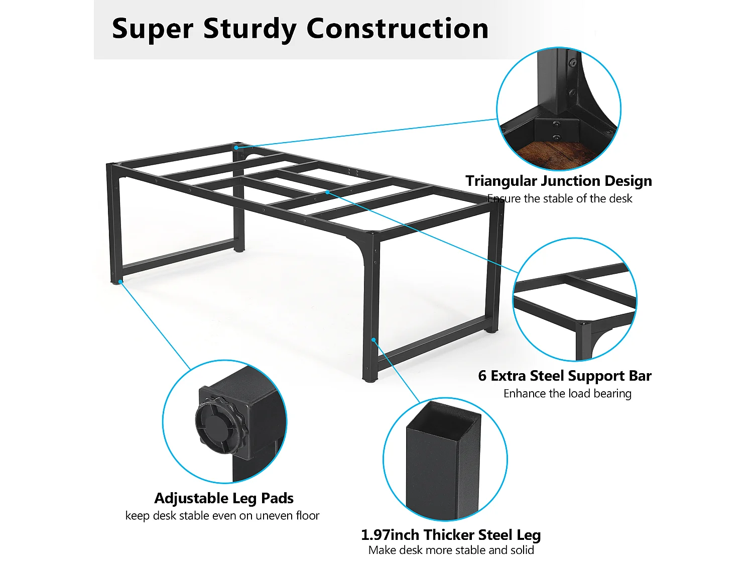 Bureau Informatique, Bureau pour Ordinateur Portable, Table d’étude, Bureau d’étude pour Le télétravail, 180 x 90 x 77 cm, Marron Rustique