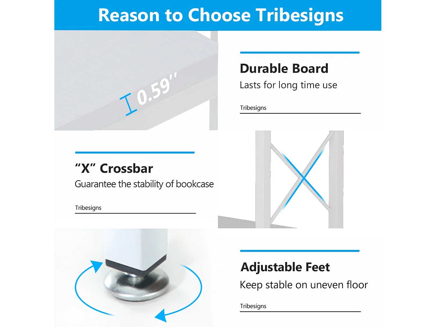 Eckbibliothek, Große industrielle Eckregal, Eckregal auf Beinen mit Metallrahmen für Wohnzimmer, Haus, Büro (Weiß)